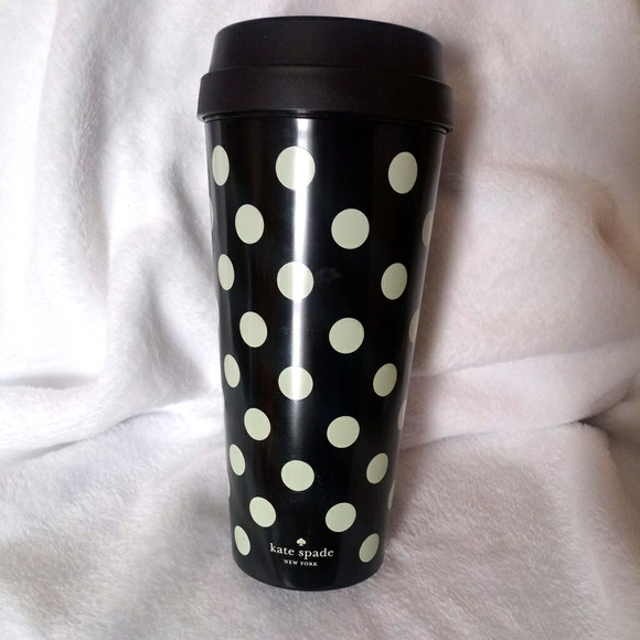 Kate Spade Black Polka Dotted Tumbler